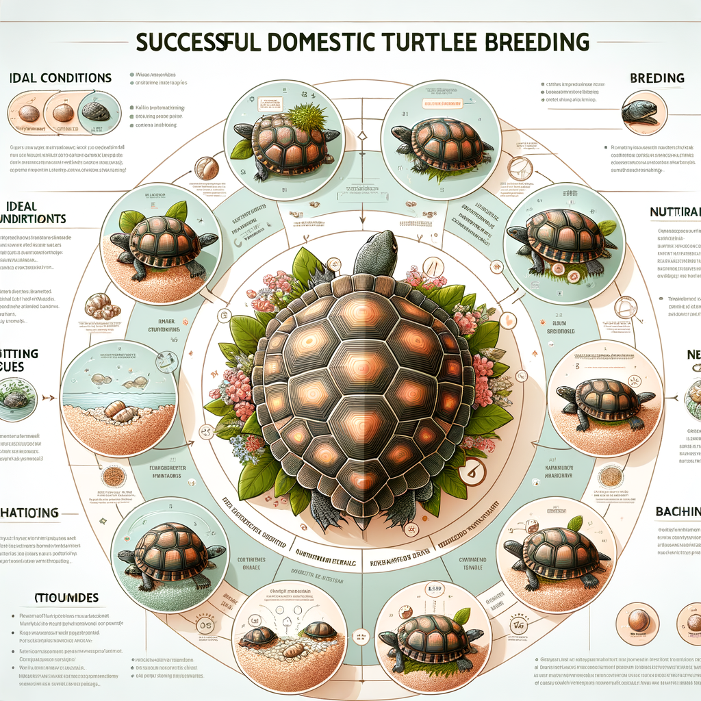 Infographic illustrating successful turtle breeding techniques and care tips from a comprehensive turtle breeding guide for breeding turtles at home.