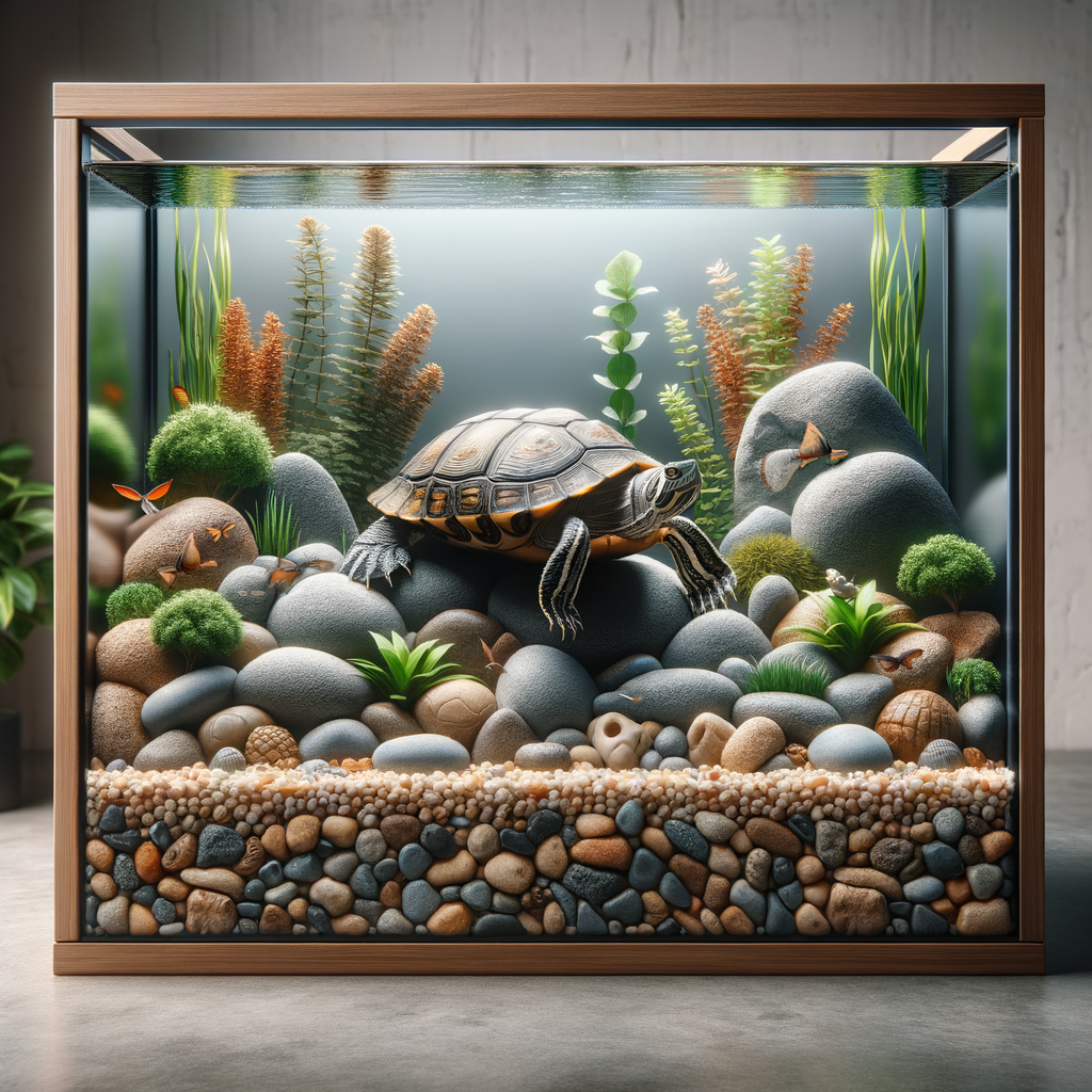 Rock solid turtle tank decor showcasing best rocks for turtle tank selection, emphasizing safe and aesthetically pleasing aquarium rocks for turtles.