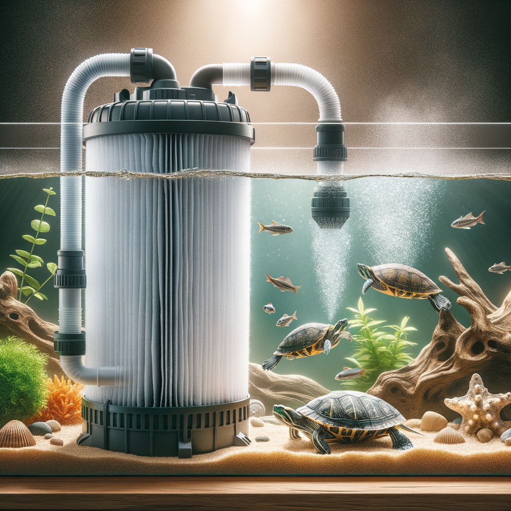 Professional-grade canister filter demonstrating gold standard turtle tank filtration and superior aquarium cleaning capabilities